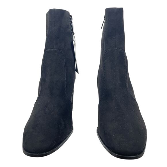 Mango MNG Faux Suede Block Heel Ankle Boots Black Size 37/ US 6.5 - Picture 4 of 11